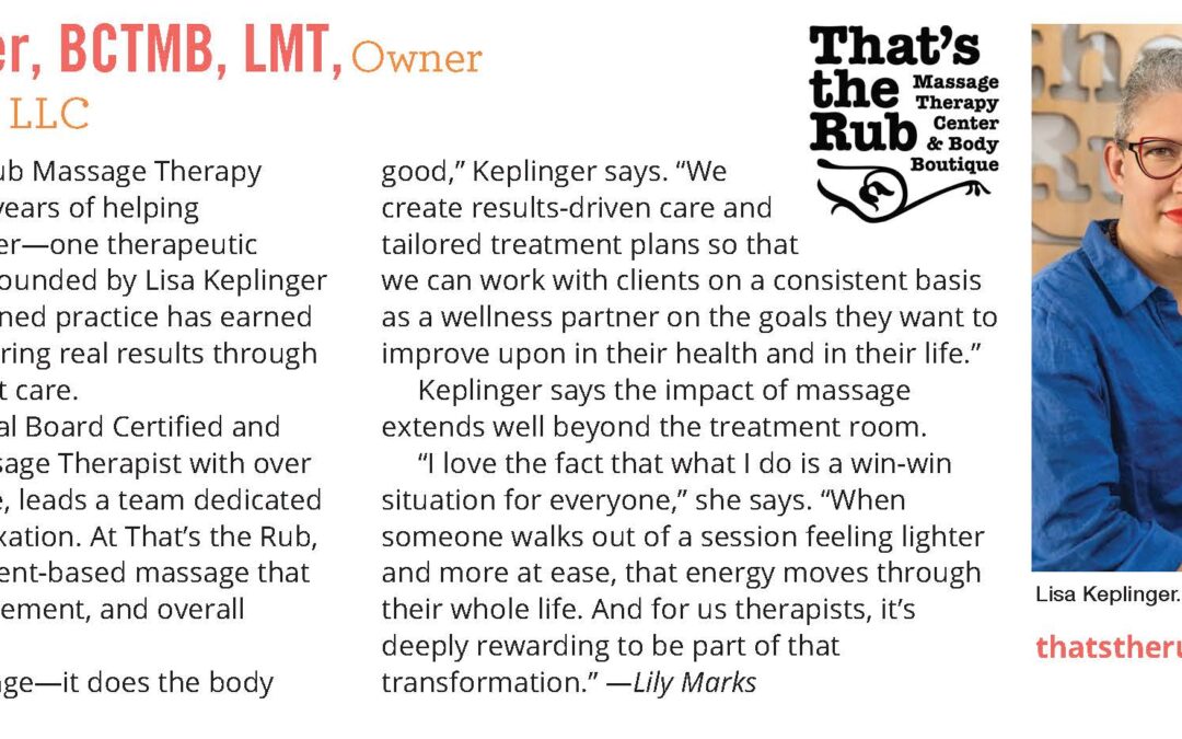 15 Years of Results-Oriented Massage Therapy in Bloomington: That’s the Rub